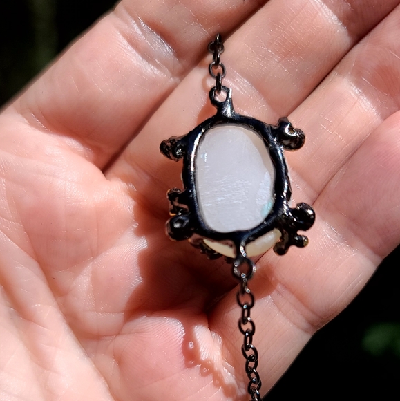 Quartz Drutzy Amethyst spider & Aquamarine accent bracelet sterling & Rhodium - Picture 9 of 9